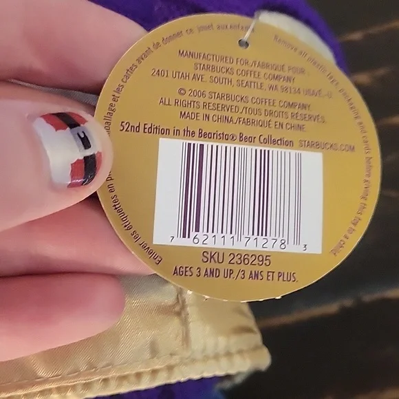 NWT Starbucks Bearista 2006 - Picture 5 of 7